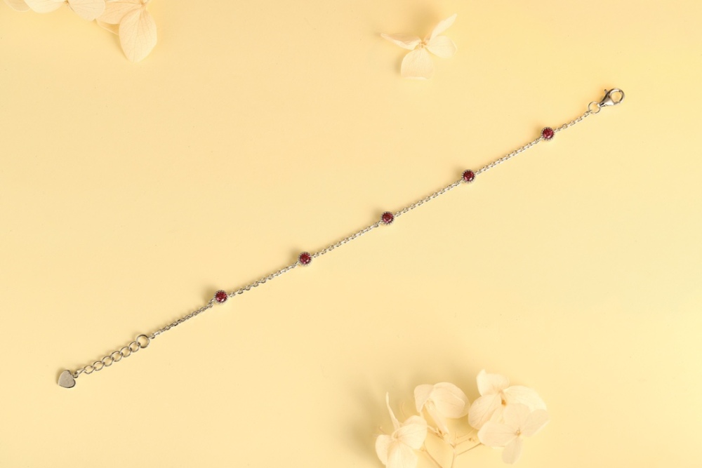 S925 Sterling Silver and Zircon Bracelet