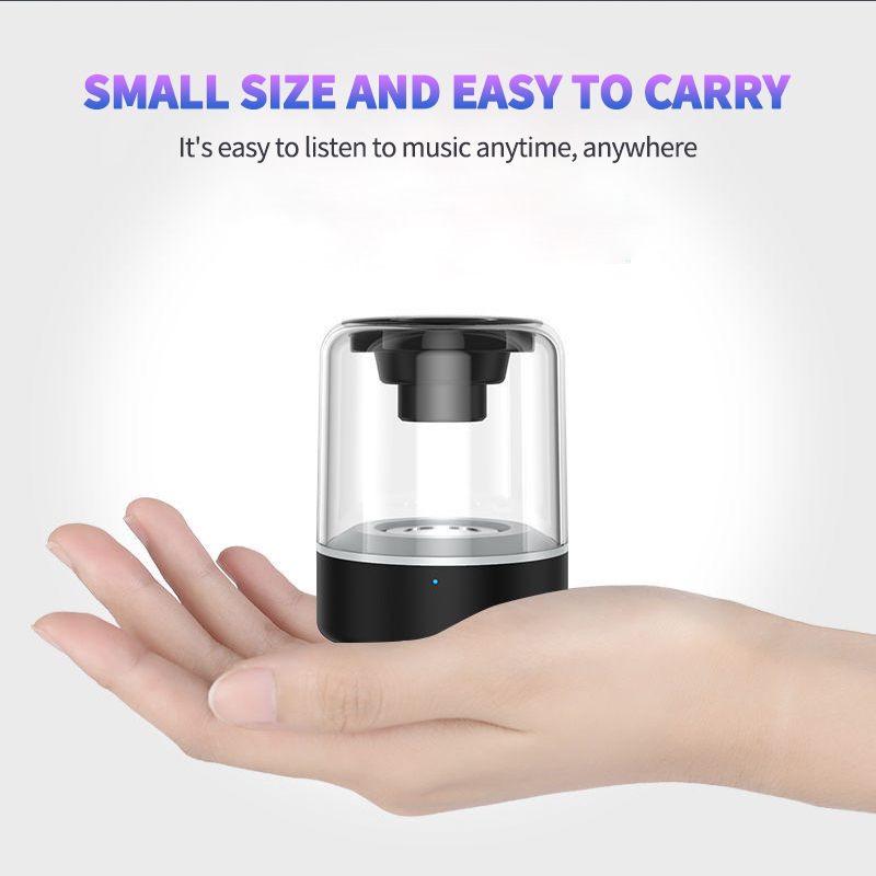 2021 mini BT speaker with wireless mic Quality sound Deep bass LED light show twin magnetic adsorption for Mobile phone