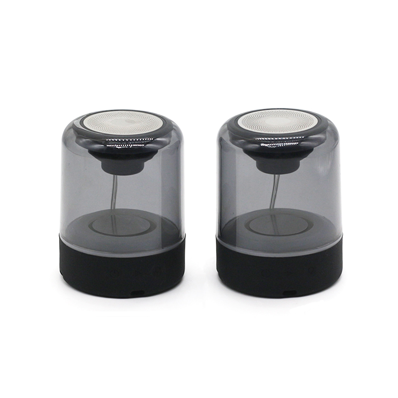 2021 mini BT speaker with wireless mic Quality sound Deep bass LED light show twin magnetic adsorption for Mobile phone
