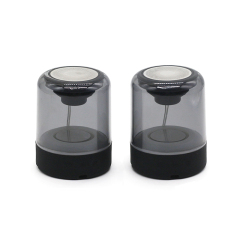 2021 mini BT speaker with wireless mic Quality sound Deep bass LED light show twin magnetic adsorption for Mobile phone