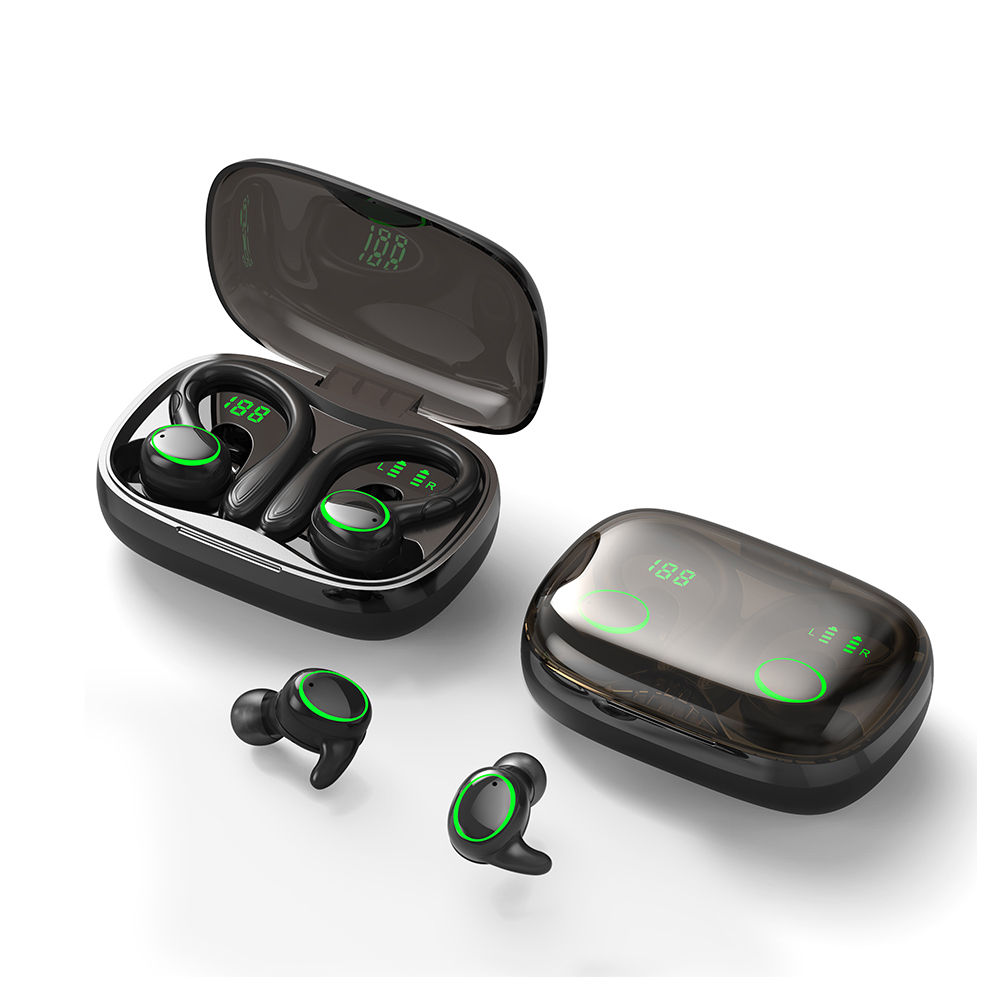 wireless headphone customized logo earphone BT 5.1 with Battery Charging Case Ear Hook headphones wireless for Edify sentiment