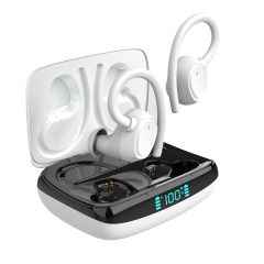5.1 Wireless Earbuds Deep Bass Sound 8H Playtime Call Clear LCD Display, Ear Hook earring hooks gaming earbud for Sports/Working