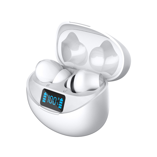 shenzhen earphone ANC HiFi type c TWS earphones plug wireless handfree earphones led display for mobile phone & accessories
