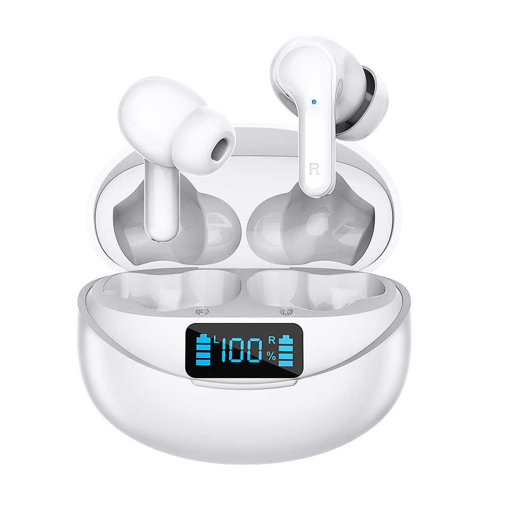 shenzhen earphone ANC HiFi type c TWS earphones plug wireless handfree earphones led display for mobile phone & accessories
