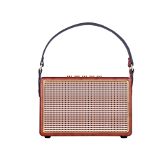 45W Elegant Wireless Vintage audio 50s 60s memory speakers Smart Radio AM FM Radio Speaker Wireless PU leather for wifi Kitchen