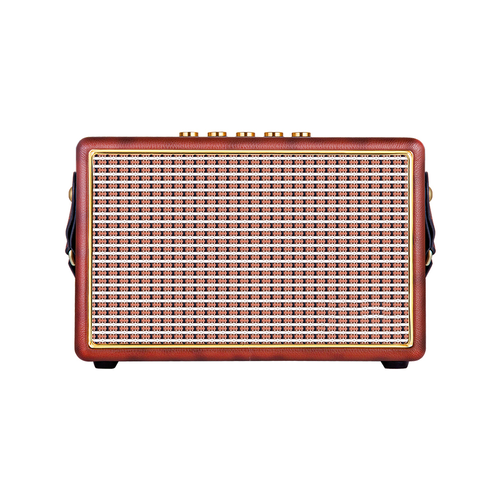 45W Elegant Wireless Vintage audio 50s 60s memory speakers Smart Radio AM FM Radio Speaker Wireless PU leather for wifi Kitchen