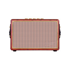45W Elegant Wireless Vintage audio 50s 60s memory speakers Smart Radio AM FM Radio Speaker Wireless PU leather for wifi Kitchen