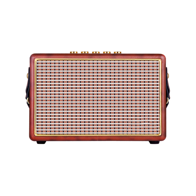 45W Elegant Wireless Vintage audio 50s 60s memory speakers Smart Radio AM FM Radio Speaker Wireless PU leather for wifi Kitchen