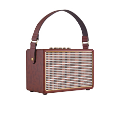 45W Elegant Wireless Vintage audio 50s 60s memory speakers Smart Radio AM FM Radio Speaker Wireless PU leather for wifi Kitchen