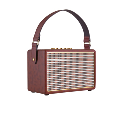 45W Elegant Wireless Vintage audio 50s 60s memory speakers Smart Radio AM FM Radio Speaker Wireless PU leather for wifi Kitchen