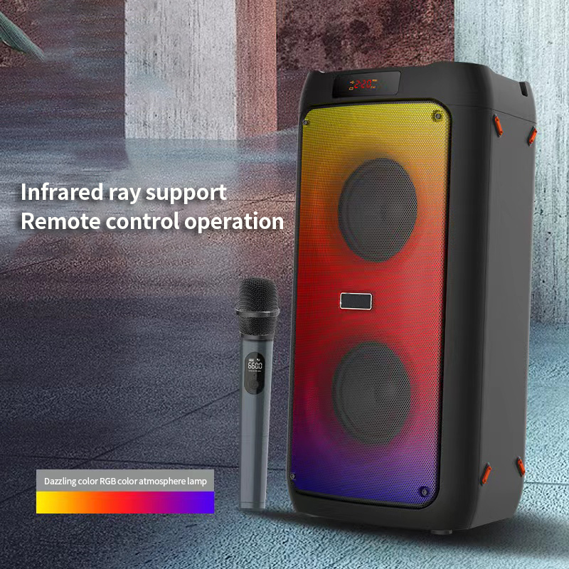 40w Powerful Dual 4inch bt speaker Deep bass 2.1Channl portable hifi bass vibration Record,EQ,AUX,FM BT5.0 Wireless Speaker
