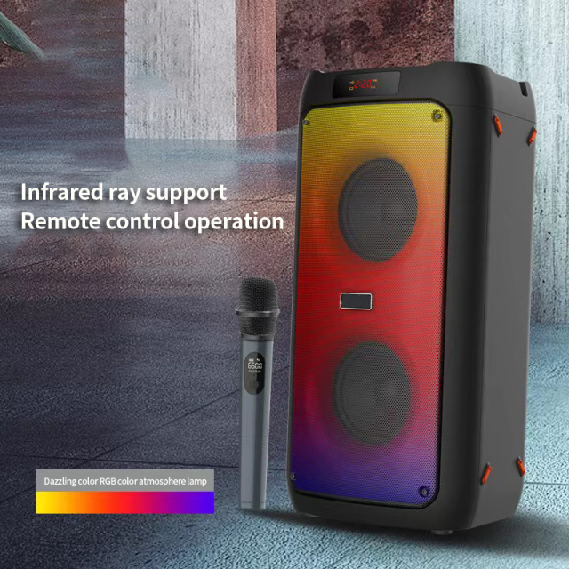 40w Powerful Dual 4inch bt speaker Deep bass 2.1Channl portable hifi bass vibration Record,EQ,AUX,FM BT5.0 Wireless Speaker