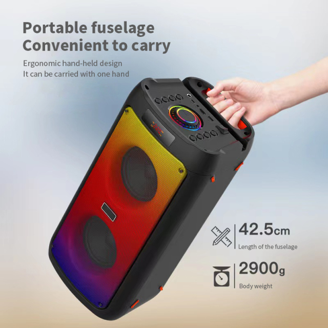 40w Powerful Dual 4inch bt speaker Deep bass 2.1Channl portable hifi bass vibration Record,EQ,AUX,FM BT5.0 Wireless Speaker