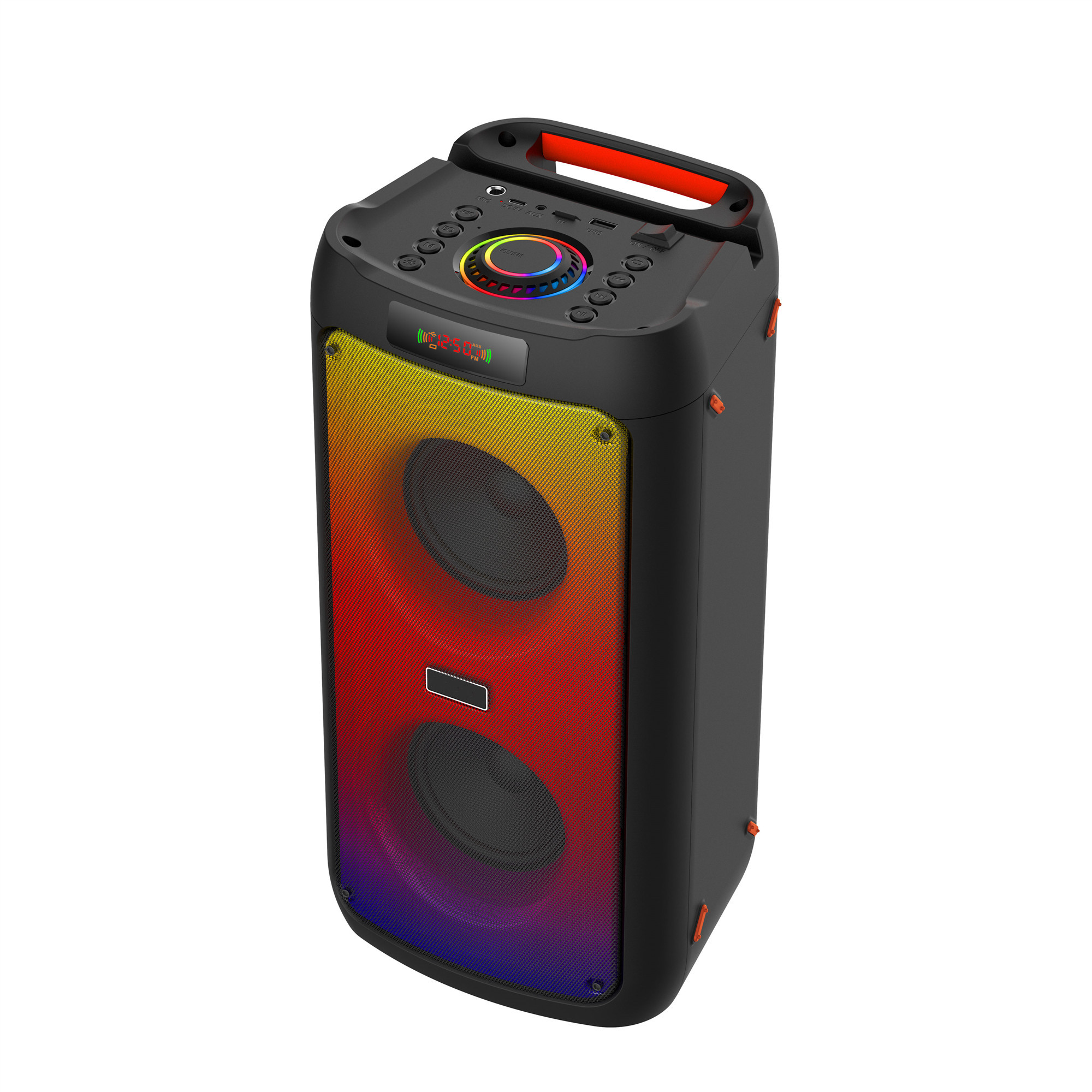 40w Powerful Dual 4inch bt speaker Deep bass 2.1Channl portable hifi bass vibration Record,EQ,AUX,FM BT5.0 Wireless Speaker