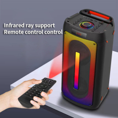 40w Powerful Dual 4inch Deep bass 2.1Channl System Music Party Speaker Record,EQ,AUX,FM BT5.0 Wireless Mic for outdoor Camping