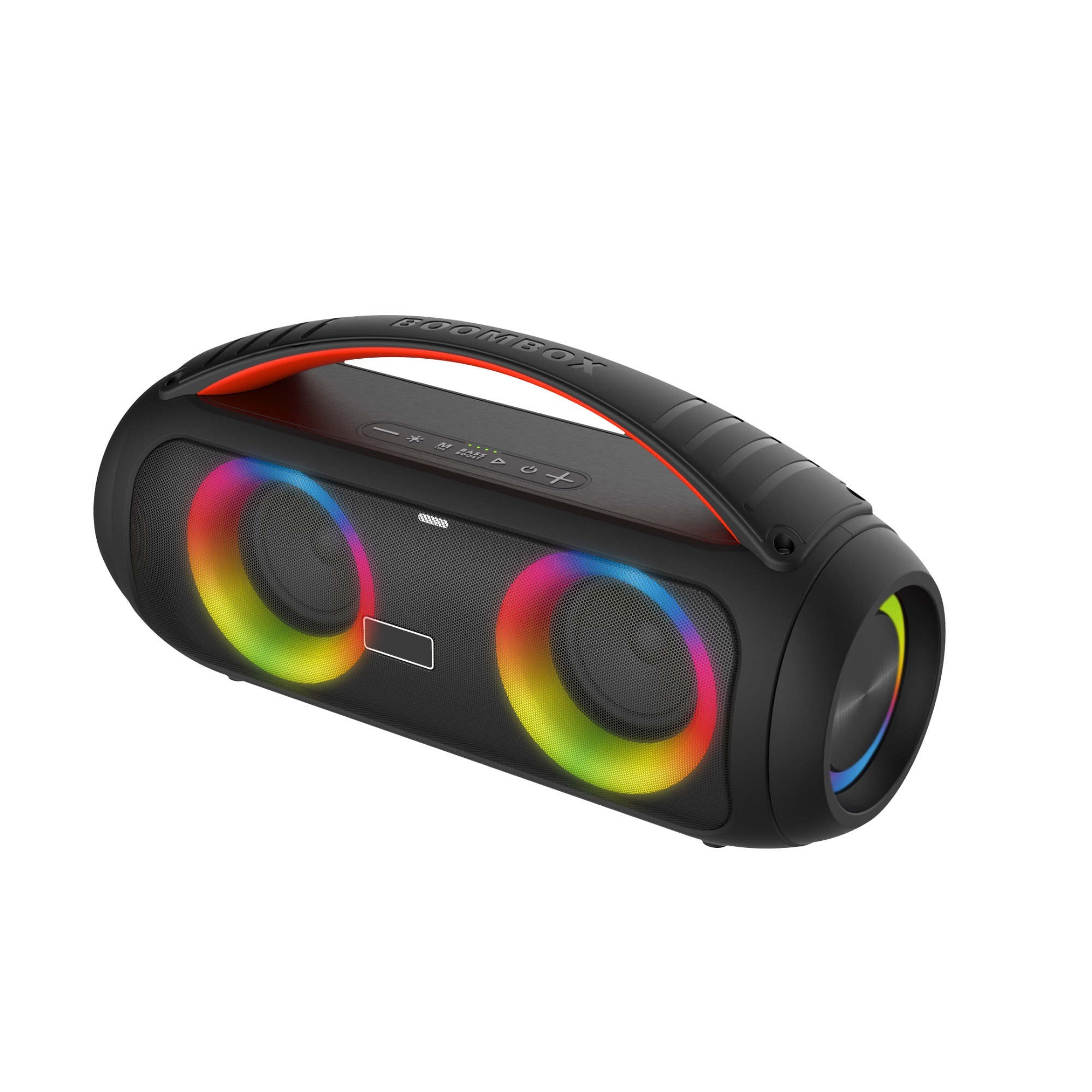 Private Model Double 3.5inch driver AUX FM super bass portable Wireless Mic remote control record 4500mah 30w Portable speaker