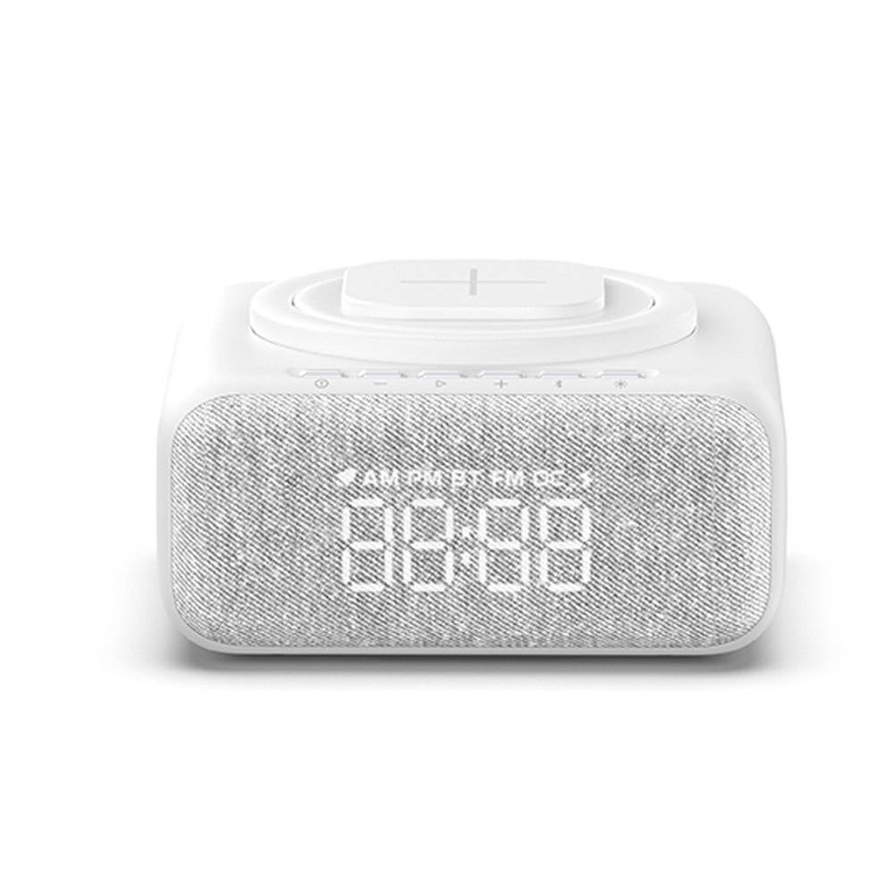 Bluetooth speakers portable wireless outdoor Wireless charge clock alarm nightlight speaker