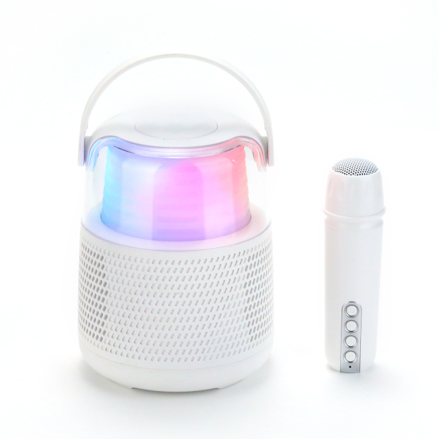 Latest adorable mini speaker ktv wireless mic with button to adjust volume mini wireless BT speaker Priority Promotional for Kid