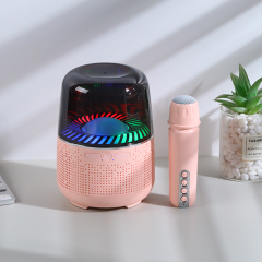 Dropshipping products 2022 Loveble speakers wireless mic RGB lamp Supper bass speaker wireless microphone mini speaker