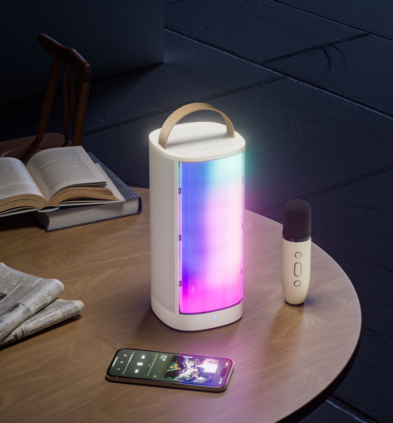 Wireless speakers portable wireless outdoor waterproof speaker with LED RGB lights