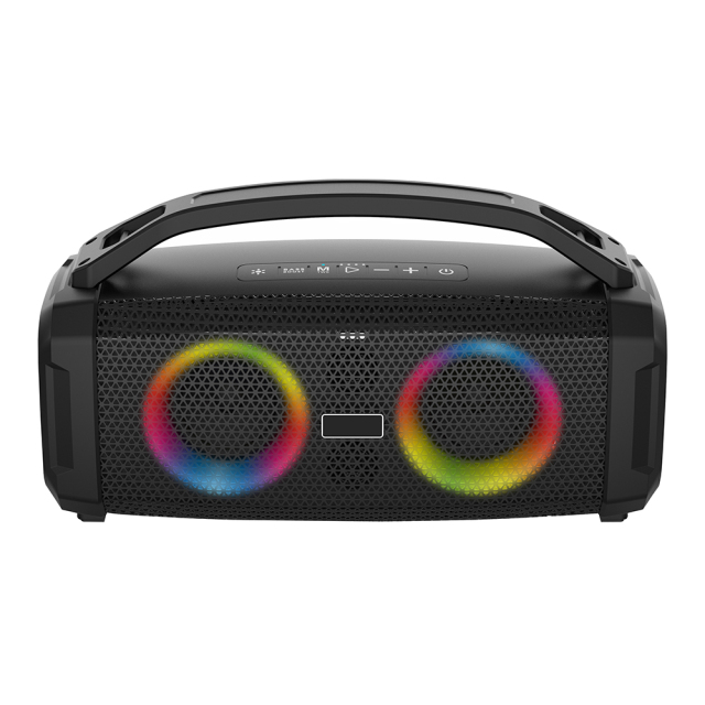 Outdoor wireless Bluetooth speaker TF card USB playback RGB lights portable party subwoofer