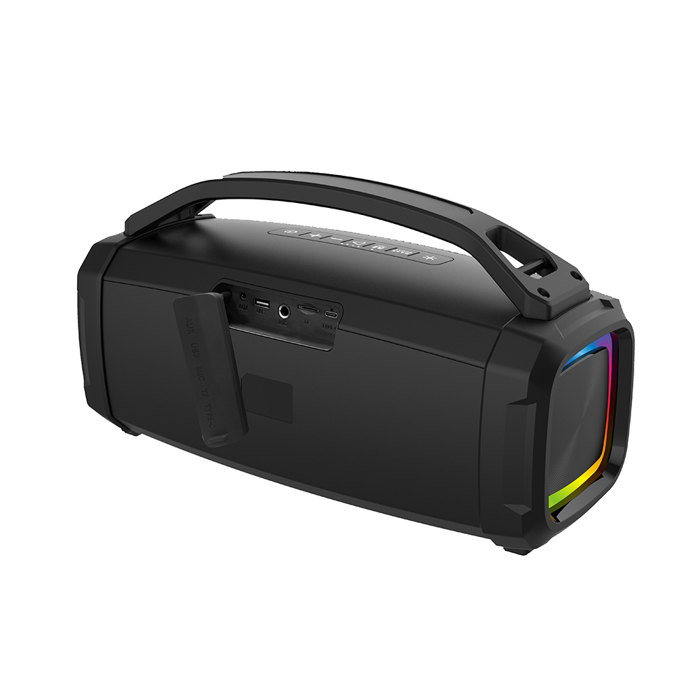 Outdoor wireless Bluetooth speaker TF card USB playback RGB lights portable party subwoofer