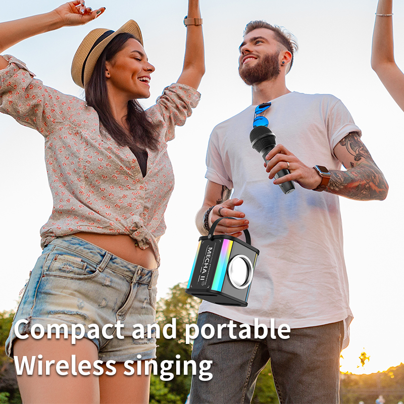 Mini k song audio system with high sound quality double mic singing super long endurance portable portable