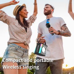 Mini k song audio system with high sound quality double mic singing super long endurance portable portable