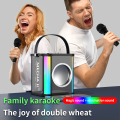 Mini k song audio system with high sound quality double mic singing super long endurance portable portable