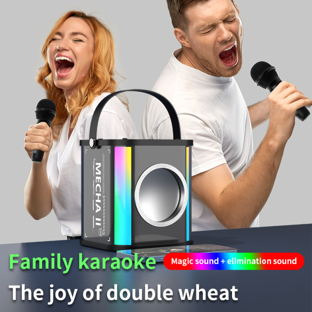 Mini k song audio system with high sound quality double mic singing super long endurance portable portable