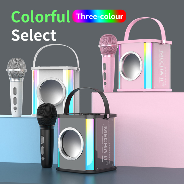 Mini k song audio system with high sound quality double mic singing super long endurance portable portable