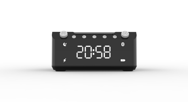 2024 New wireless Bluetooth clock charging speaker