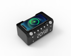 2024 New wireless Bluetooth clock charging speaker