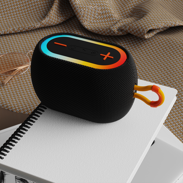 Wireless Bluetooth speaker high volume heavy subwoofer with LED night light desktop sound ring