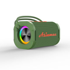 Premium 10W Fabric Bluetooth Speaker with Dual Passive Radiators, Dynamic RGB Sync, and TWS Stereo Capability