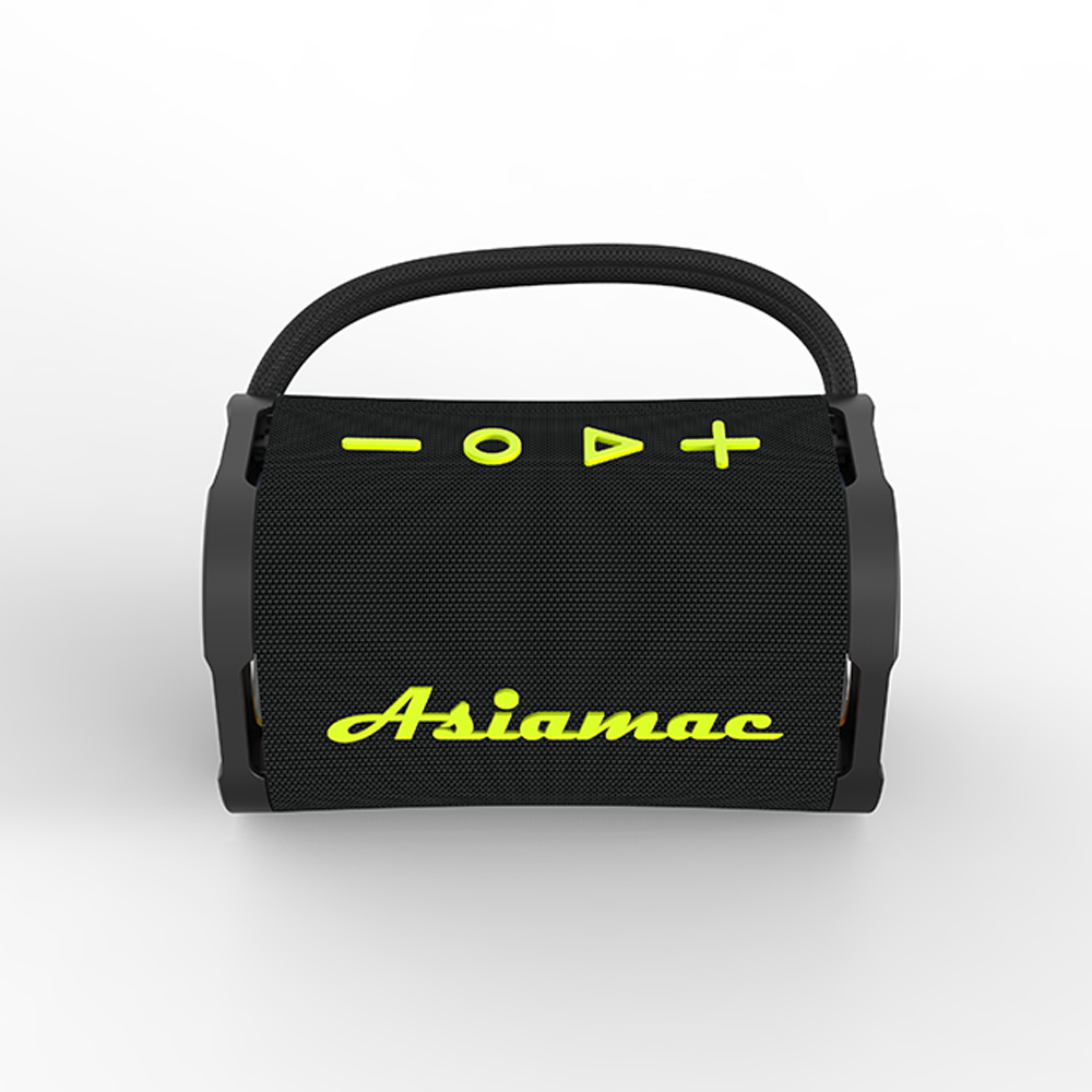 Premium 10W Fabric Bluetooth Speaker with Dual Passive Radiators, Dynamic RGB Sync, and TWS Stereo Capability