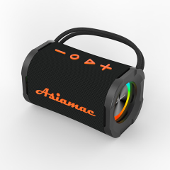 Premium 10W Fabric Bluetooth Speaker with Dual Passive Radiators, Dynamic RGB Sync, and TWS Stereo Capability