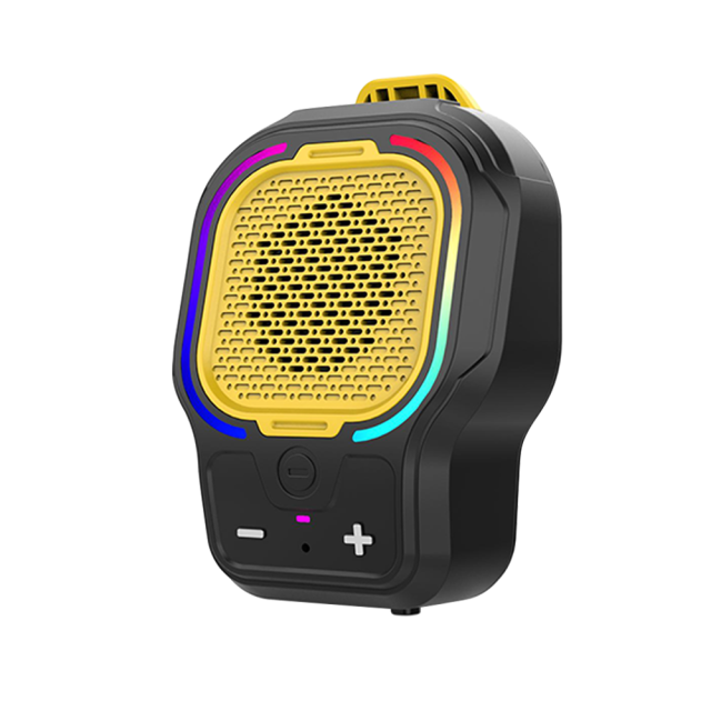 Outdoor mini portable Bluetooth speaker with clip-on design, waterproof and dustproof, magnetic attachment, high quality sound, long battery life, new model
