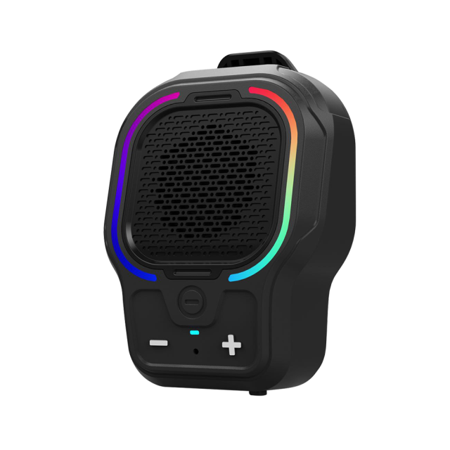 Outdoor mini portable Bluetooth speaker with clip-on design, waterproof and dustproof, magnetic attachment, high quality sound, long battery life, new model