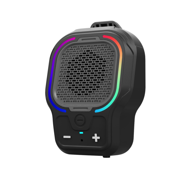 Outdoor mini portable Bluetooth speaker with clip-on design, waterproof and dustproof, magnetic attachment, high quality sound, long battery life, new model
