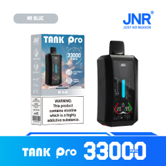 JNR Tank Pro Vape device with 33,000 puffs, featuring Mr. Blue flavor for a refreshing vaping experience.