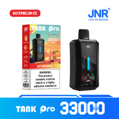 JNR Tank Pro Vape, featuring Watermelon Ice flavor and 33,000 puffs capacity.