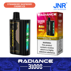 JNR Radiance Elegant Vape device featuring Strawberry Raspberry Cherry Ice flavor, offering 31,000 puffs for an exhilirating experience.