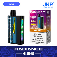 JNR Radiance Elegant Vape device featuring Hawaii flavor, offering 31,000 puffs for an exhilirating experience.