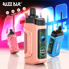 Razz Bar 45,000 Puffs Vape featuring three flavors of the vape and the features of the vape.