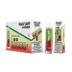 Razz Bar crystal 1000ml vape packaging featuring strawberry kiwi flavor, showcasing the product design and branding.