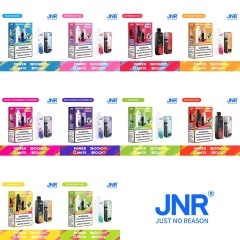 JNR Power Mate 30000 Puffs vape featuring various flavors.