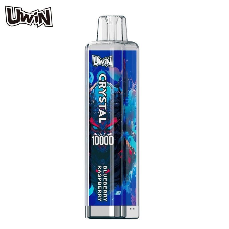 UWin Crystal 10000 Puffs Vape showing the vape in flavor blueberry raspberry