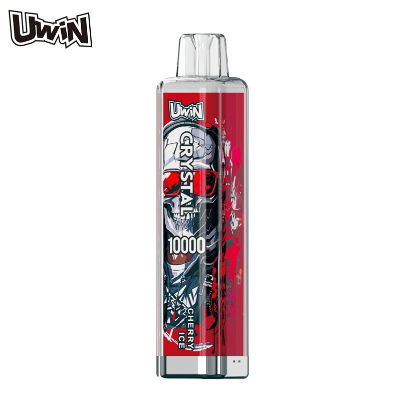 UWin Crystal 10000 Puffs Vape showing the vape in flavor cherry ice
