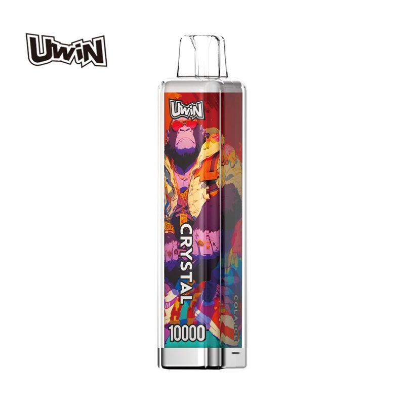 UWin Crystal 10000 Puffs Vape showing the vape in flavor cola ice